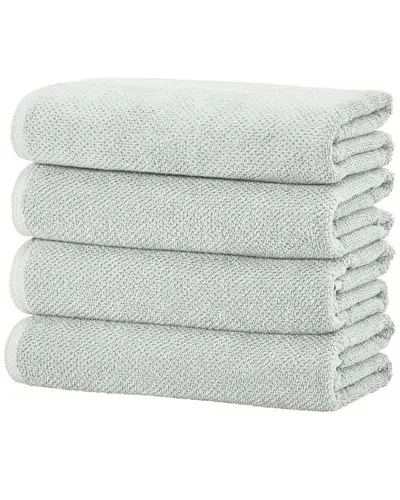 Linery & Co Luxury Cotton Textured Bath Towel In White