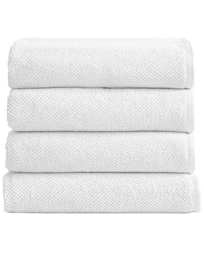 Linery & Co Luxury Cotton Textured Bath Towel In White