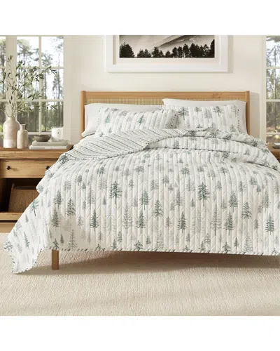 Linery & Co . Matthew Rustic Woodland Reversible Quilt Set In Green