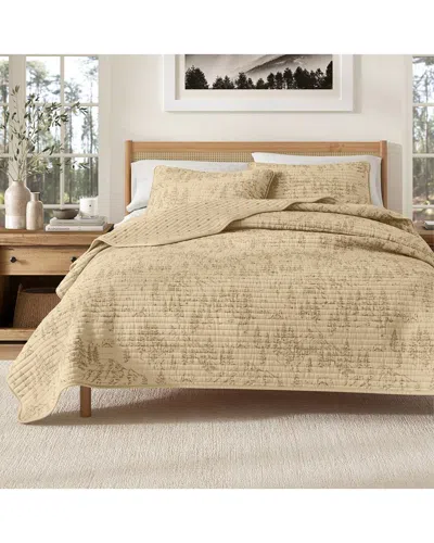 Linery & Co . Moonlight Ridge Lodge Printed Quilt Set In Yellow