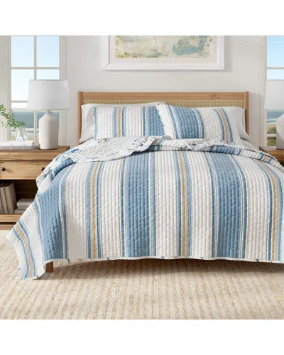 Linery & Co . New Castle Stripe & Coastal Quilt Set In Multi