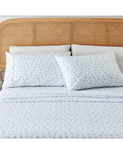 Linery & Co . Newport Ultra-soft Coastal-inspired Sheet Set In Blue