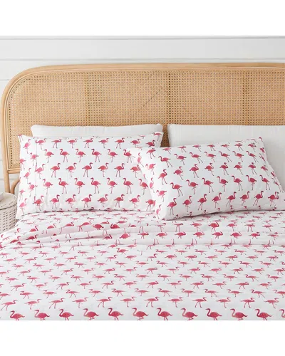 Linery & Co . Newport Ultra-soft Coastal-inspired Sheet Set In Pink