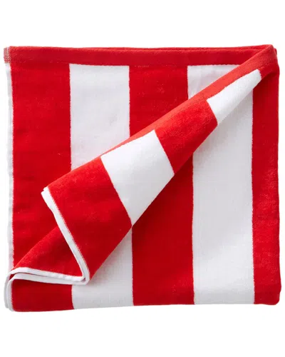 Linery & Co . Novia Oversized Cotton Cabana Beach T In Red