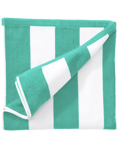 Linery & Co . Novia Oversized Cotton Cabana Beach Towel In Green