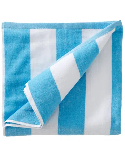 Linery & Co . Novia Oversized Cotton Cabana Beach Towel In Blue