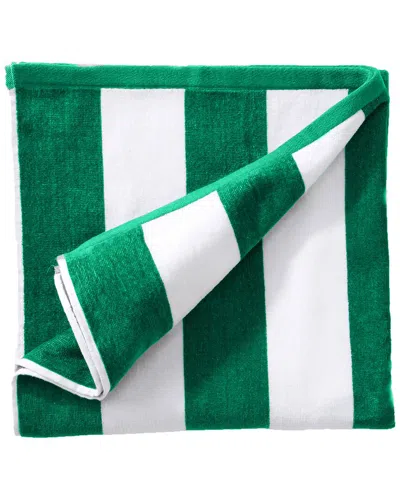 Linery & Co . Novia Oversized Cotton Cabana Beach Towel In Green