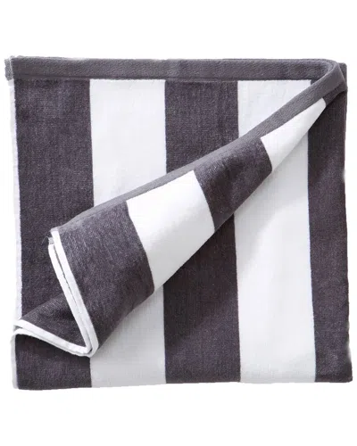 Linery & Co . Novia Oversized Cotton Cabana Beach Towel In White