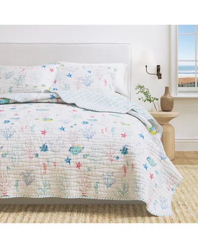 Linery & Co . Ryanne Coastal Reversible Quilt Set In Neutral