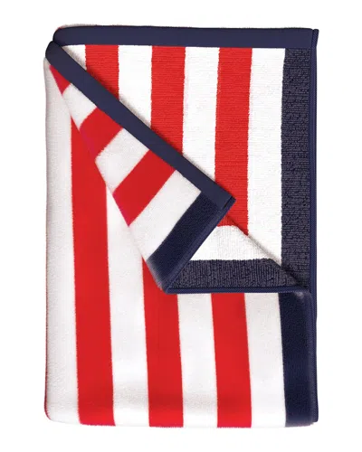 Linery & Co . Santa Cruz Oversized Cotton Stripe Beach Towel In Multi