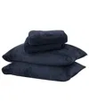 Linery & Co Ultra Soft & Cozy Velvet Plush Fleece Printed Sheet Set In Blue