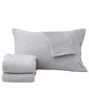 Linery & Co Ultra Soft & Cozy Velvet Plush Fleece Printed Sheet Set In Gray