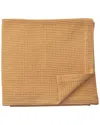 Linery & Co Waffle Weave Textured Cotton Blanket In Brown