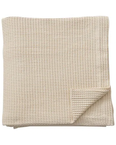 Linery & Co Waffle Weave Textured Cotton Blanket In Neutral