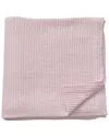 Linery & Co Waffle Weave Textured Cotton Blanket In Pink