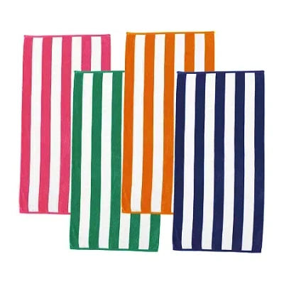 Linery Cabana Stripe 4-pc. Quick Dry Beach Towel In Multi