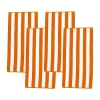 Linery Cabana Stripe 4-pc. Quick Dry Beach Towel In Orange
