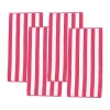 Linery Cabana Stripe 4-pc. Quick Dry Beach Towel In Pink