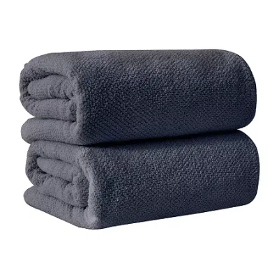 Linery Cotton 2 Pc Oversized 2-pc. Bath Sheet In Blue