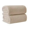 Linery Cotton 2 Pc Oversized 2-pc. Bath Sheet In Brown