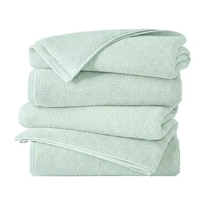 Linery Cotton Loop Textured 4-pc. Quick Dry Bath Towel In Blue