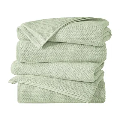 Linery Cotton Loop Textured 4-pc. Quick Dry Bath Towel In Green