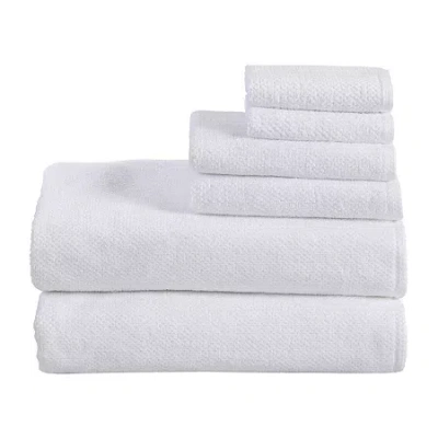 Linery Cotton Loop Textured 6-pc. Quick Dry Bath Towel Set In White
