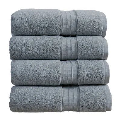 Linery Cotton Plush 4-pc. Quick Dry Bath Towel Set In Blue