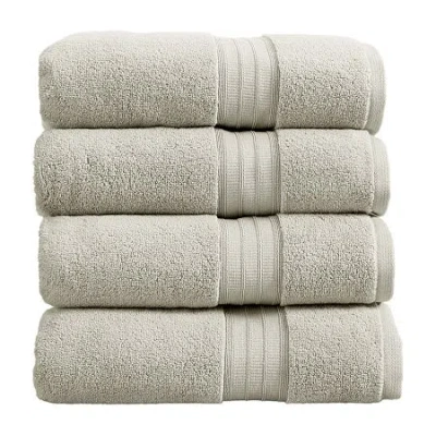 Linery Cotton Plush 4-pc. Quick Dry Bath Towel Set In Gray