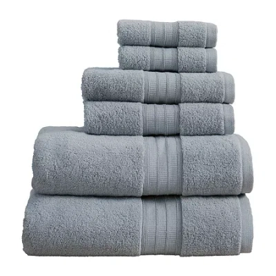 Linery Cotton Plush 6-pc. Quick Dry Bath Towel Set In Blue