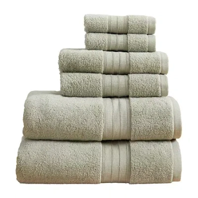 Linery Cotton Plush 6-pc. Quick Dry Bath Towel Set In Gray