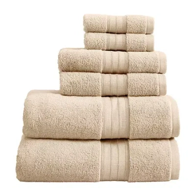 Linery Cotton Plush 6-pc. Quick Dry Bath Towel Set In Neutral