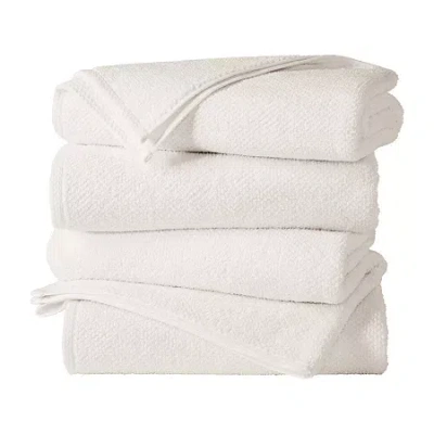 Linery Cotton Quick-dry Loop Textured 4 Pc Bath Towels In Sand