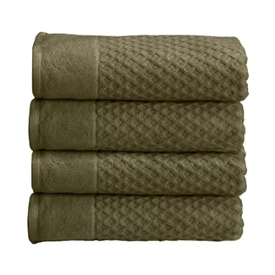 Linery Diamond 4-pc. Quick Dry Bath Towel In Green