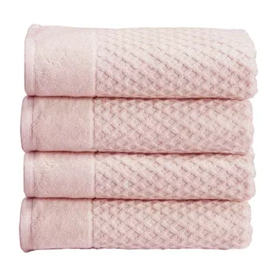 Linery Diamond 4-pc. Quick Dry Bath Towel In Pink