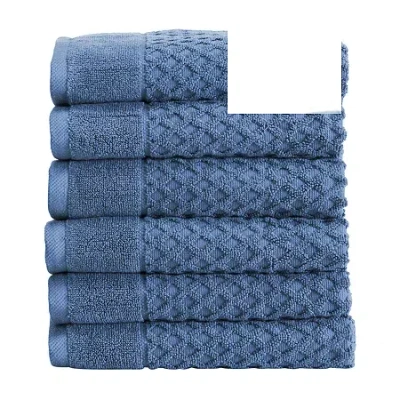 Linery Diamond 6-pc. Hand Towel In Blue