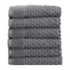 Linery Diamond 6-pc. Hand Towel In Gray