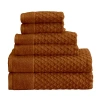 Linery Diamond 6-pc. Quick Dry Bath Towel Set In Brown
