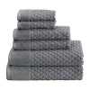 Linery Diamond 6-pc. Quick Dry Bath Towel Set In Gray