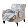 Linery Floral Chair Protector In Gray