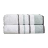 Linery Luxury Cotton 2 Pc Decorative Bath Sheet Set In Multi