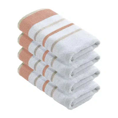 Linery Luxury Cotton 4 Pc Decorative Hand Towel Set In Multi