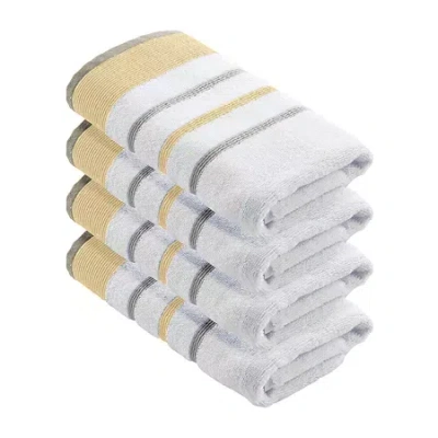 Linery Luxury Cotton 4 Pc Decorative Hand Towel Set In Sand