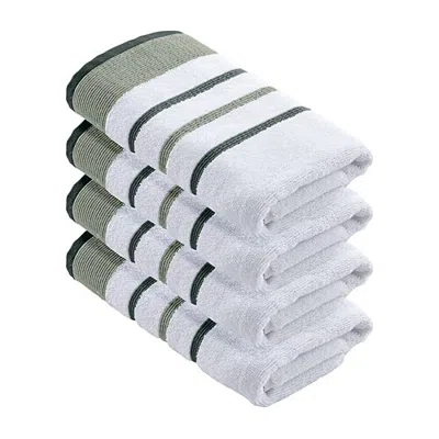 Linery Luxury Cotton Decorative 4-pc. Hand Towel In Green