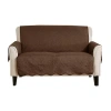 Linery Medallion Loveseat Protector In Brown