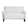 Linery Medallion Loveseat Protector In White