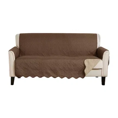 Linery Medallion Sofa Protector In Brown