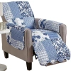 Linery Patchwork Chair Protector In Blue