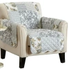 Linery Patchwork Chair Protector In Gray