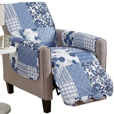 Linery Patchwork Chair Protector In Green